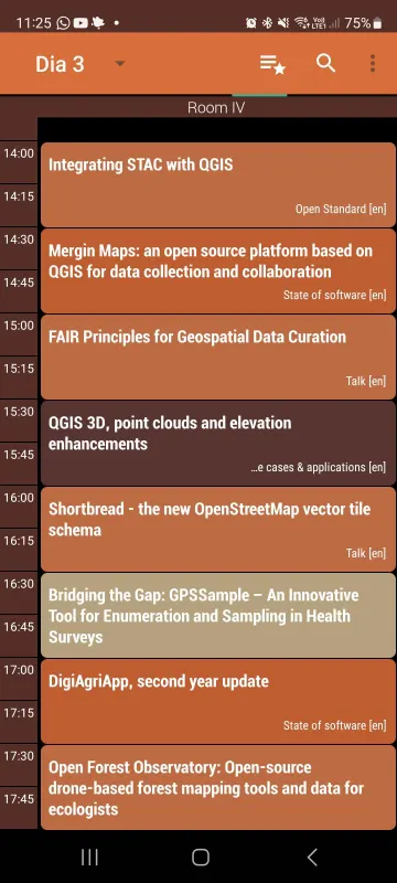 FOSS4G 2024 Schedule screenshot 1