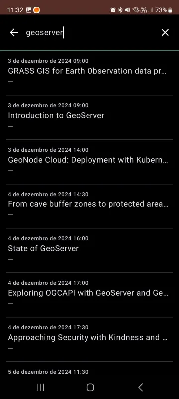 FOSS4G 2024 Schedule screenshot 4