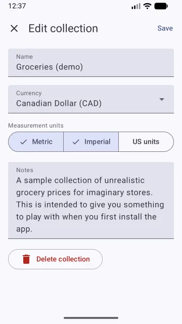 My Price Log screenshot 3