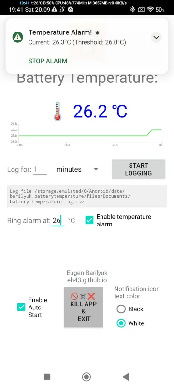 BatteryTemperatureDisplay screenshot 3