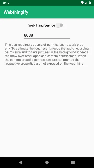 Webthingify screenshot 1