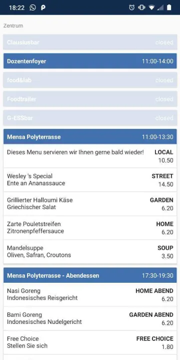 ETH & UZH mensa Zürich screenshot 1