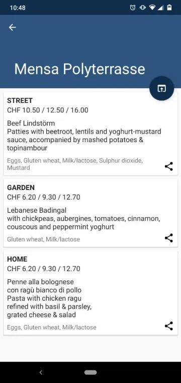 ETH & UZH mensa Zürich screenshot 4