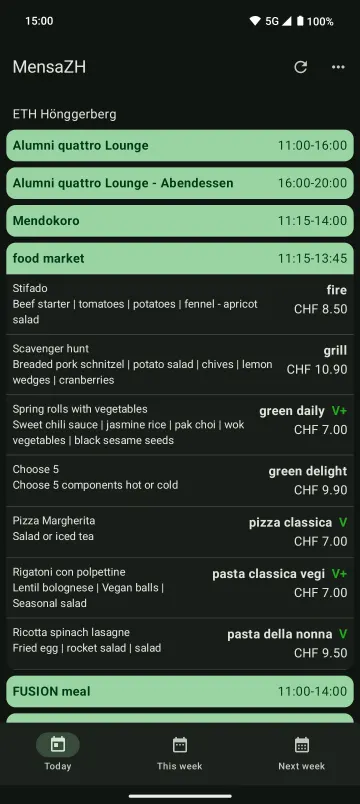 ETH & UZH mensa Zürich screenshot 7