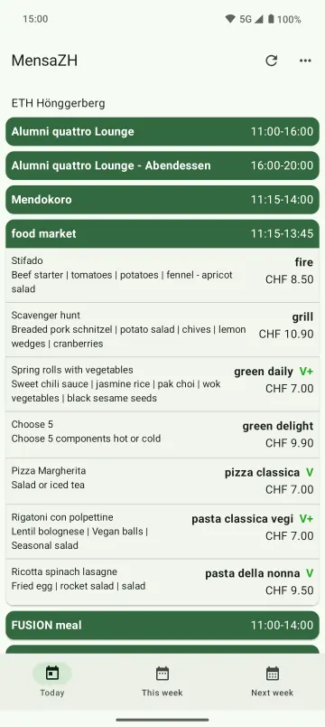 ETH & UZH mensa Zürich screenshot 8
