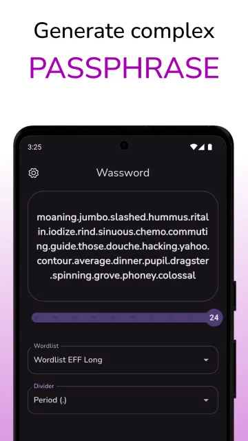 Wassword - Wonderful Password Generator screenshot 2