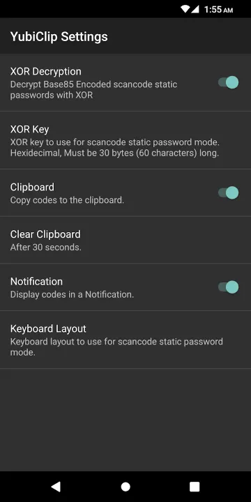 YubiClip XOR screenshot 1