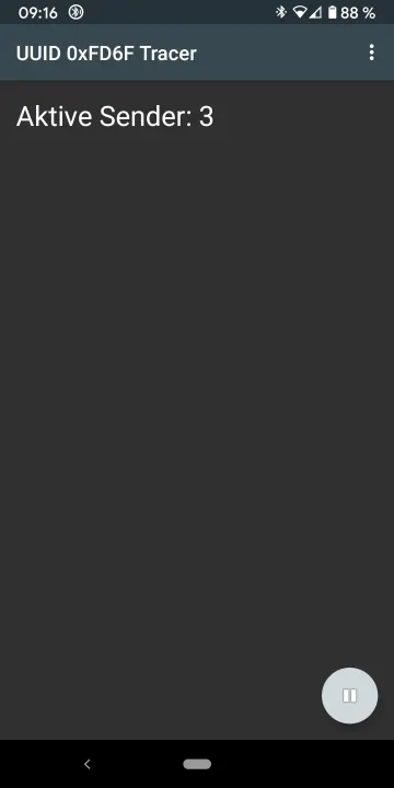 UUID 0xFD6F Scanner screenshot 1