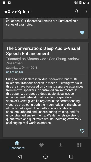 arXiv eXplorer - Mobile App for arXiv.org screenshot 2