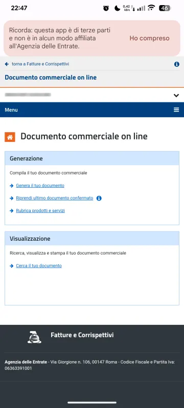 Ricevapp Documento Commerciale screenshot 4