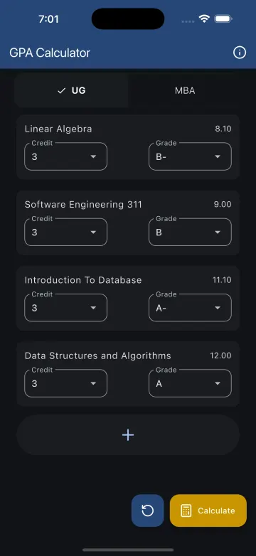 GPA Calculator screenshot 2