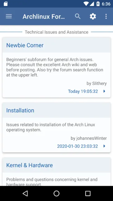 Archlinux Forums screenshot 1