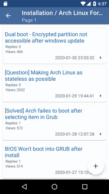 Archlinux Forums screenshot 2