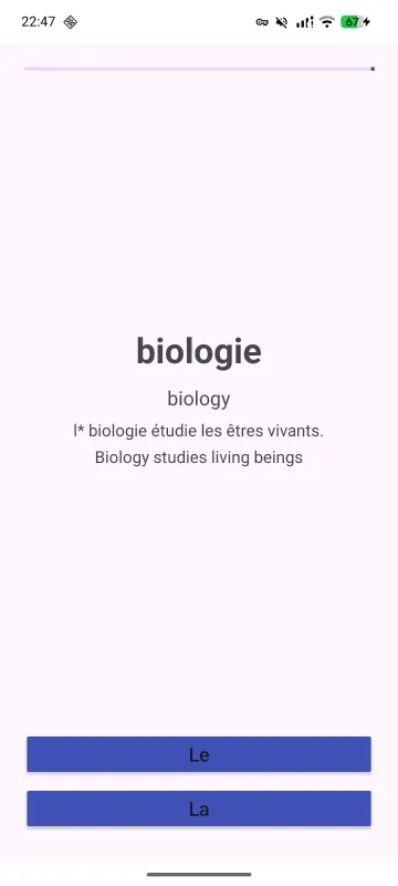 Gendie - Grammatical Gender Trainer screenshot 1