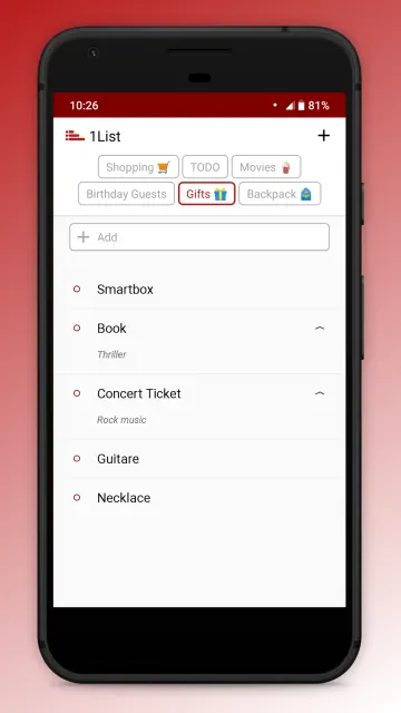 1List - Simple Lists for TODO, Shopping, Movies... screenshot 6