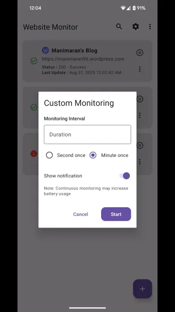 تطبيق Website Monitor screenshot 6