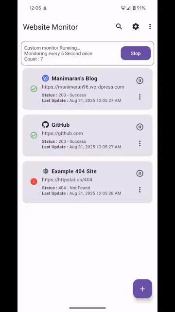 تطبيق Website Monitor screenshot 7