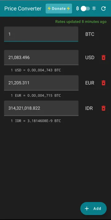 Minimalistic Price Converter screenshot 1