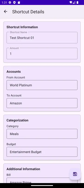 Firefly III Shortcuts screenshot 7