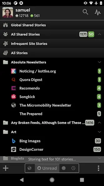 NewsBlur - News reader screenshot 1