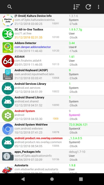 apps_Packages Info - Updated ApplicationsInfos (² screenshot 1