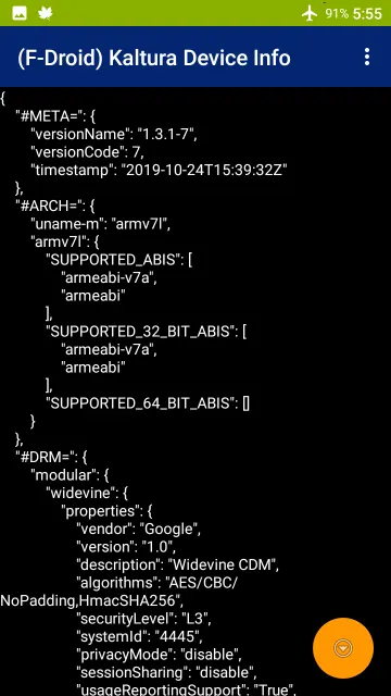 kDI Device Info system permission screenshot 1