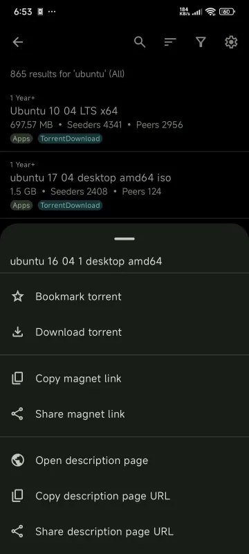 Torrent Search screenshot 4