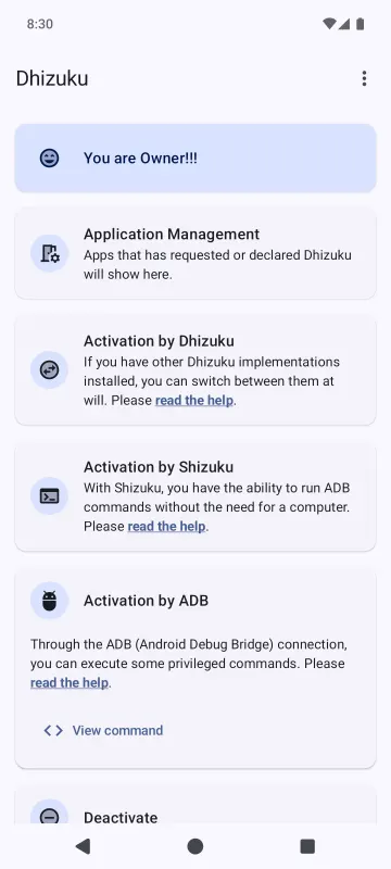 Dhizuku screenshot 1