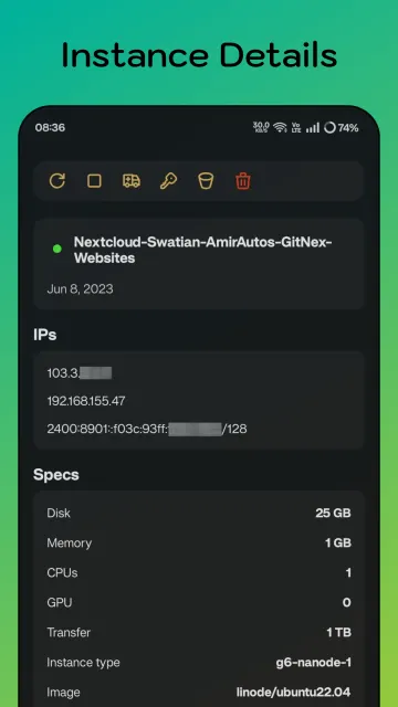 NexNode for Linode Cloud screenshot 2