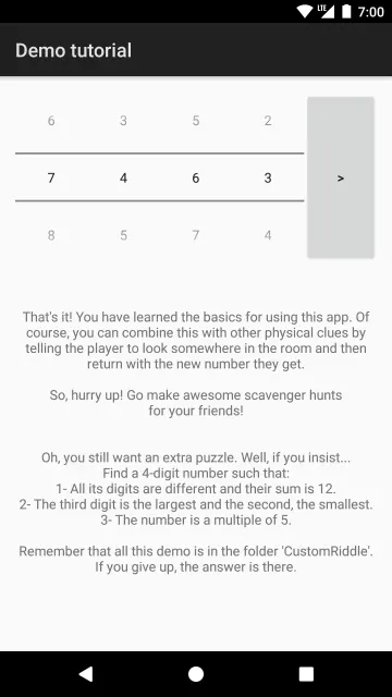 تطبيق Custom Riddle Generator [small, no ads] screenshot 4