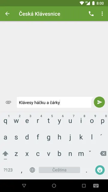 Czech Diacritic Keyboard screenshot 1