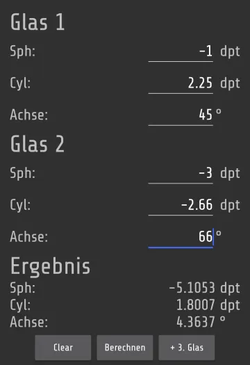 Aalener Optik-Formelrechner screenshot 5