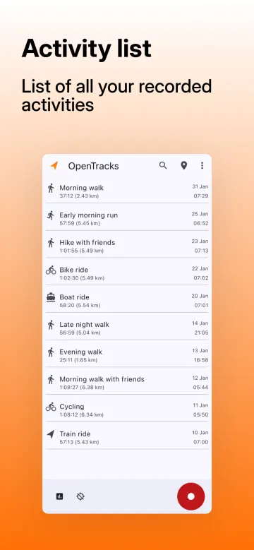 OpenTracks screenshot 4