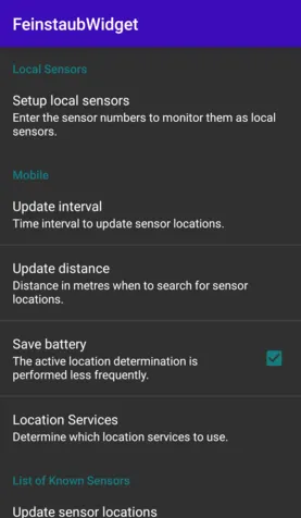 FeinstaubWidget APKをダウンロード v0.78 | Graphics APKをダウンロード v0. screenshot 7