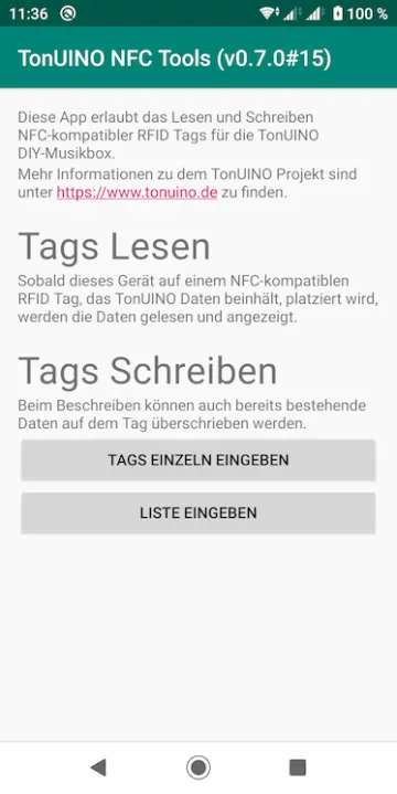TonUINO NFC Tools screenshot 1