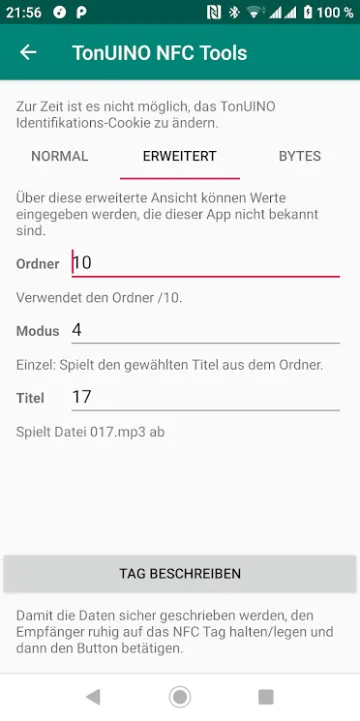 TonUINO NFC Tools screenshot 4