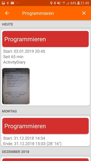 Activity Diary screenshot 6