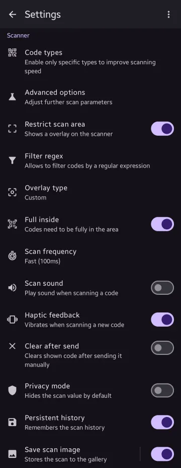 Bluetooth QR & Barcode to PC screenshot 7