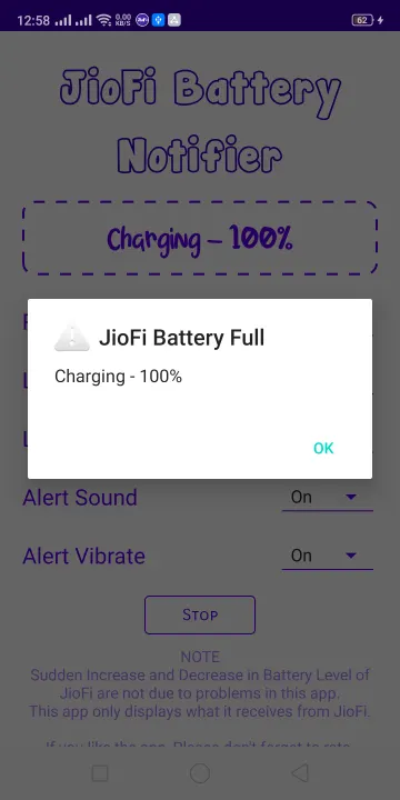 JioFi Battery Notifier screenshot 4