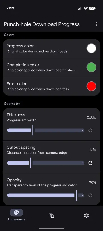 Punch-hole Download Progress screenshot 5