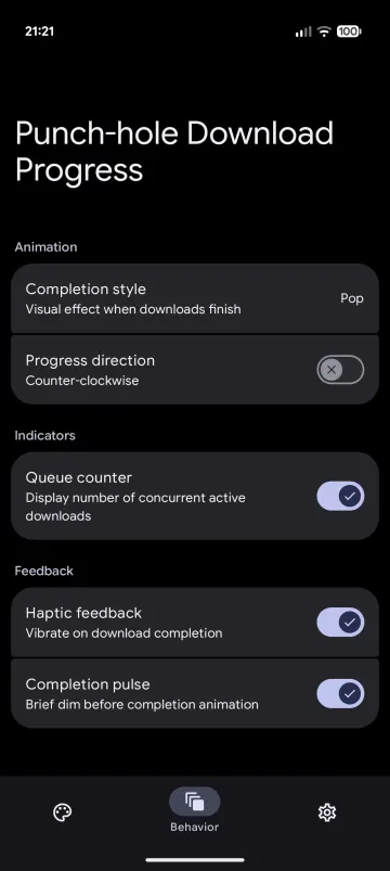 Punch-hole Download Progress screenshot 6