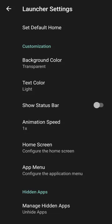 YAM Launcher screenshot 6