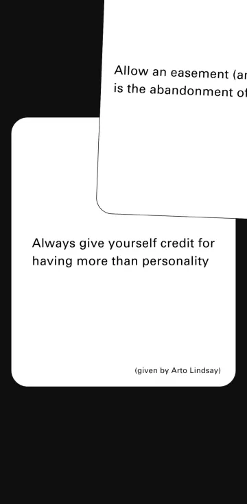 Oblique Strategies screenshot 3