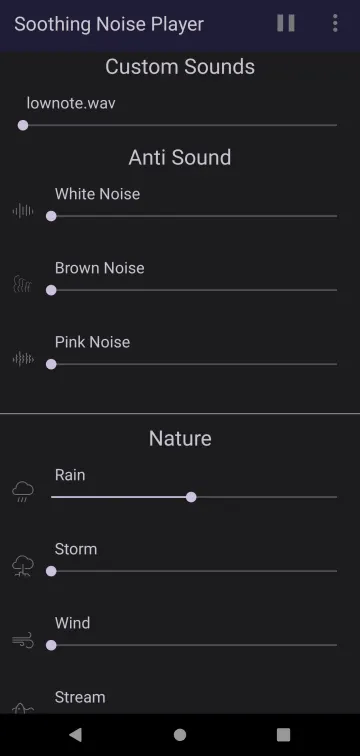 تطبيق Soothing Noise Player screenshot 3