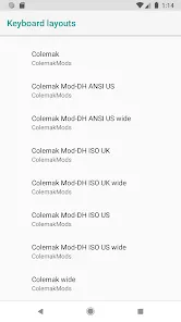 تطبيق Colemak Mod-DH Keyboard screenshot 2