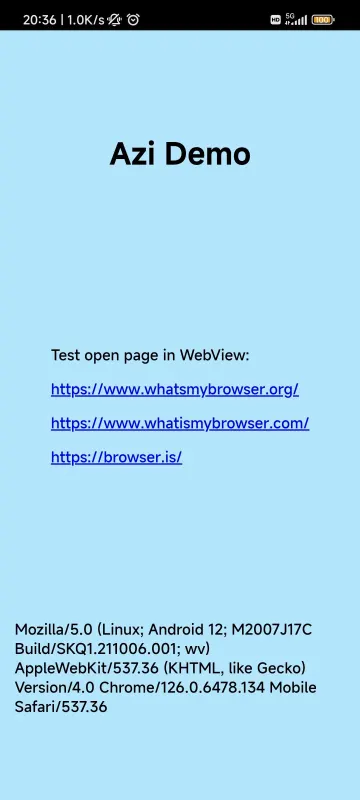 Azi Demo screenshot 1