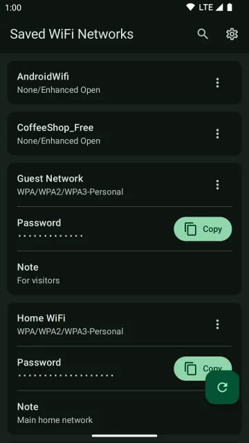 WiFi Password Manager screenshot 1