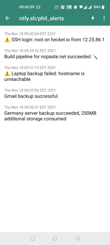 ntfy - PUT/POST to your phone screenshot 2