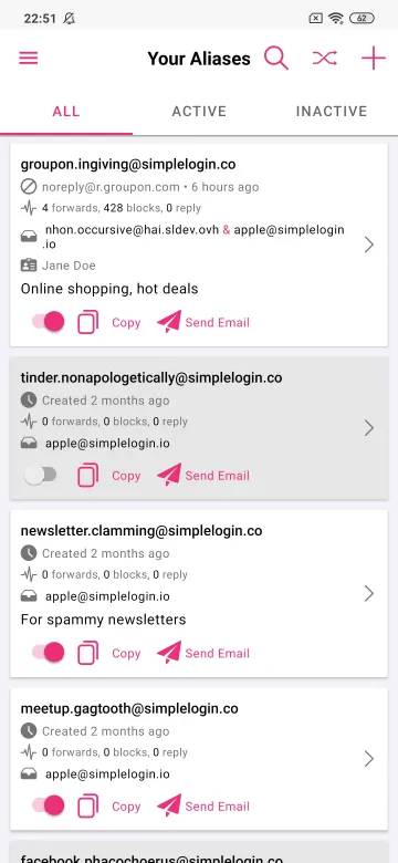 SimpleLogin | Anti-spam screenshot 1