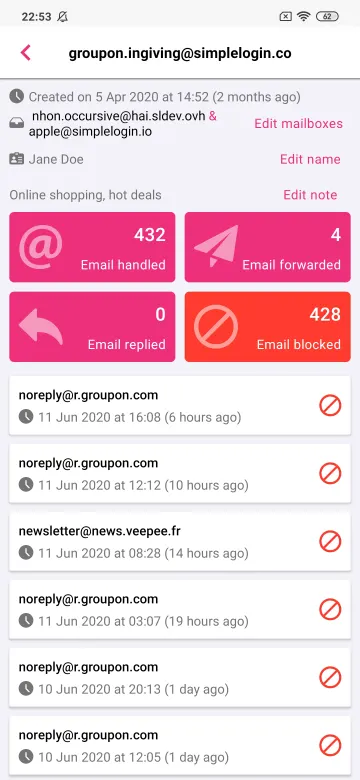 SimpleLogin | Anti-spam screenshot 3